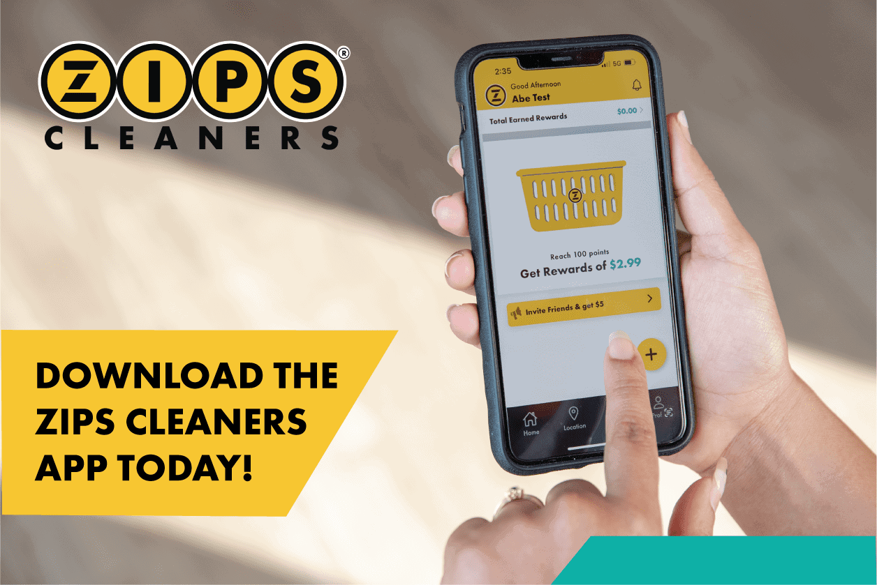 Download the ZIPS Cleaners App today!