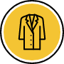 Transparent outerwear icon