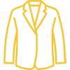 Yellow suit jacket icon