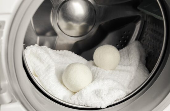 Wool dryer balls in dryer
